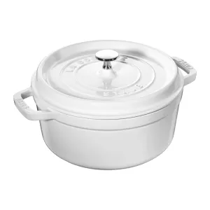 Staub Oven Round Cocotte, 4-Qt, White