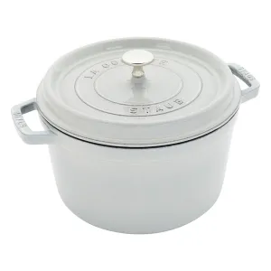 Staub Round Dutch Oven Cocette - White Truffle 7QT