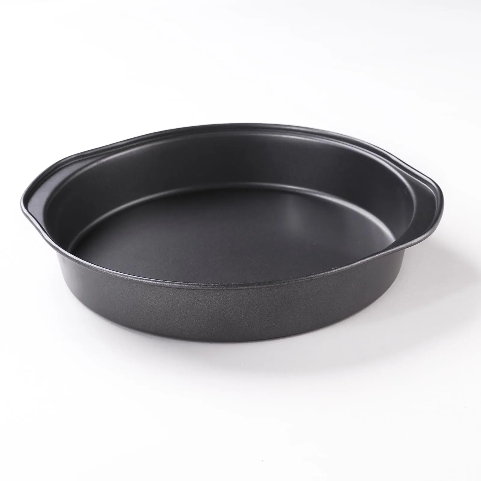 Urbane Home 8 inch Non-Stick Cake Pan For Baking|Round Shape Cake Baking Mold|Side Handles (Black)