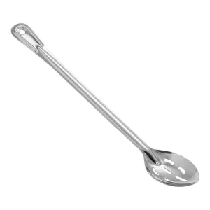 Winco BSST-18 18" Slotted Basting Spoon, 1.5mm, Stainless Steel